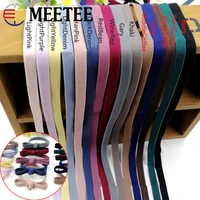 meetee 2040m 8mm nylon elastic band high elastic rubber hair bands diy garment bra strap strech webbing sewing accessories