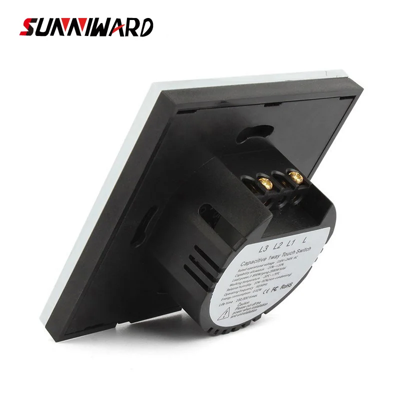genuine EU/UK standard 1/2/3 open black wireless remote control touch switch luxury crystal glass panel wall light | Строительство и