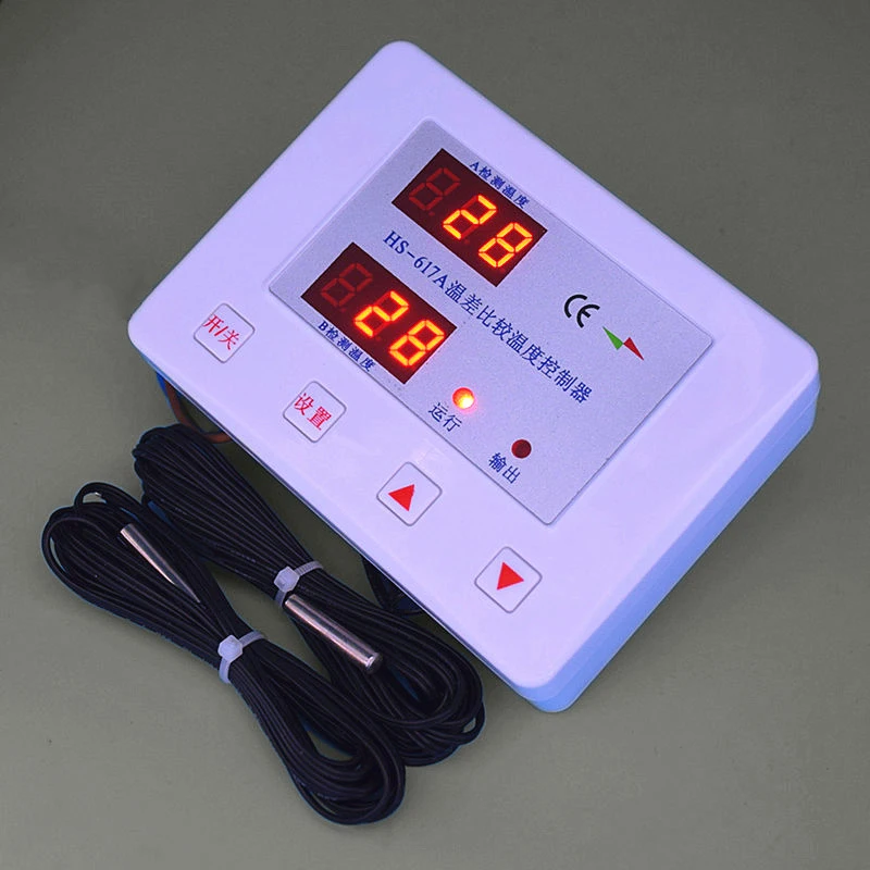 

Solar Temperature Difference Comparison Controller, Hot Water Return Water Circulation Thermostat, Water Pump Switch