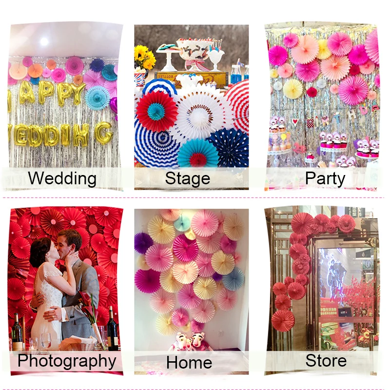 6 дюймов 15 см вентиляторы из салфетки подвесные цветочные бумажные поделки