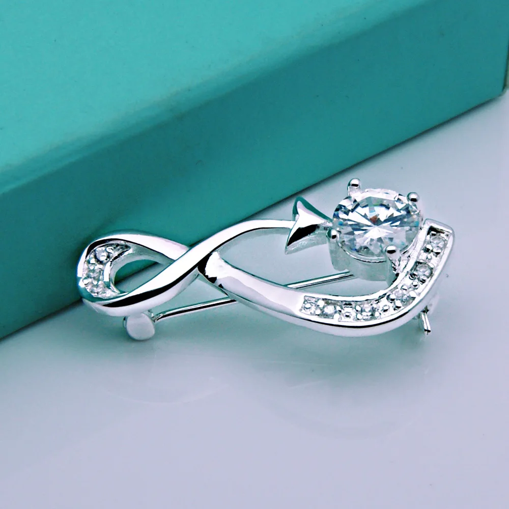 Модные стильные броши из стерлингового серебра 925 пробы Винтажные Украшения