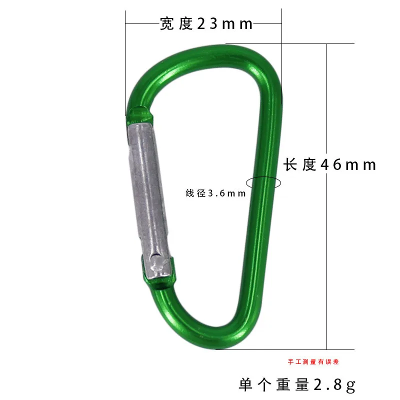 

5 Pcs Climbing Buckle Aluminum Alloy D Carabiner Spring Color Snap Hooks Clip Random Accessories Keychain Climbing