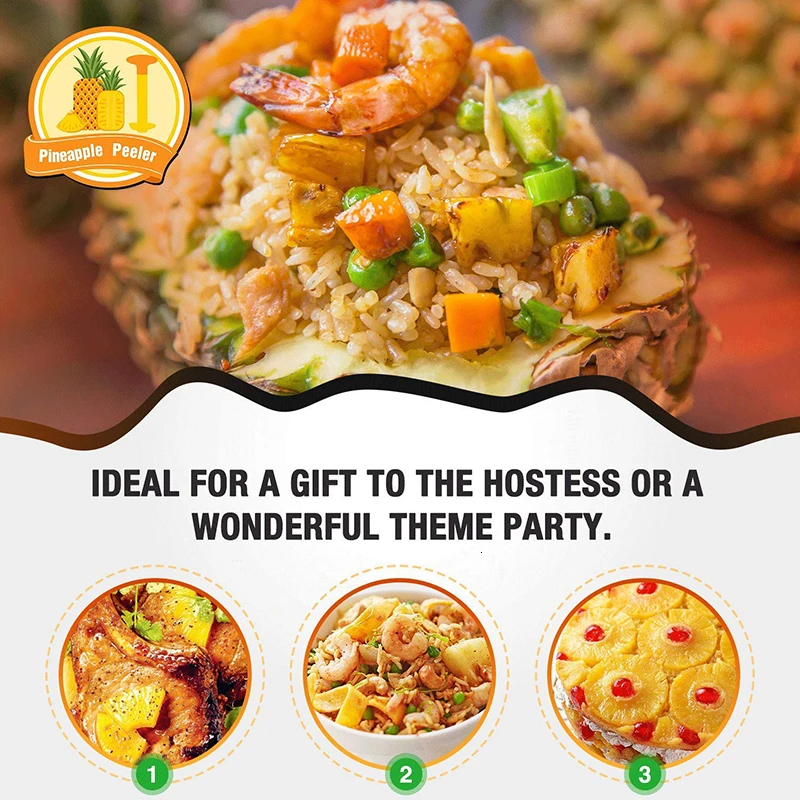 MESNUG нержавеющая сталь Ананасовый слайсер Овощечистка 3 в 1 качественный резак для