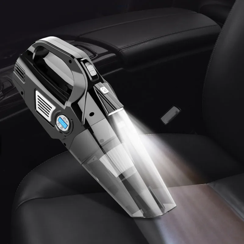 

120W Vacuum Cleaner 4in1 Multi Function Portable Car Handheld Vacuum Cleaner Digital Display Dual Use Car Inflatable Pump Air