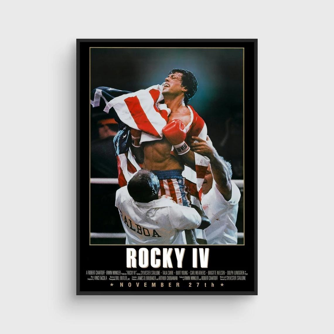 

Rocky IV Movie Poster Canvas Art Print Wall Painting Home Decoration (No Frame)