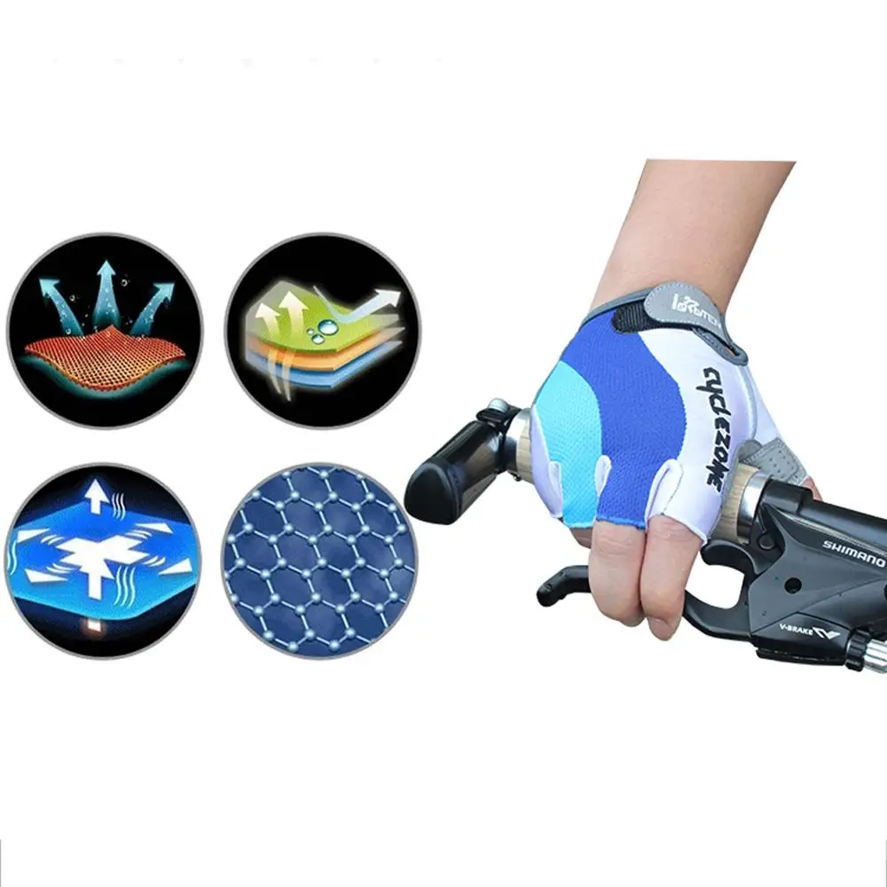 Силиконовые велосипедные перчатки без пальцев Сапоги для верховой езды MTB горный
