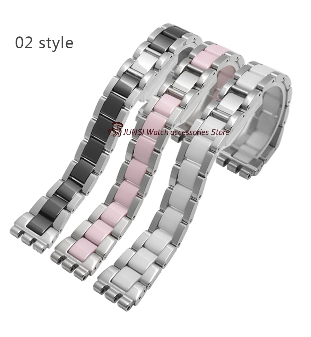 Металлический ремешок для часов Swatch YGS716 YAS100 YVS441G/YAS112G браслет из нержавеющей стали+ керамический ремешок для часов 17 мм для женщин