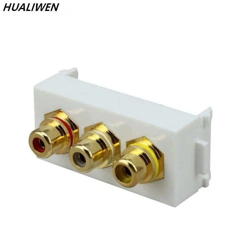 

Audio and video professional welding module 3RCA TV weak socket factory direct sales