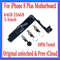 100 original unlocked for iphone 8 plus 5 5inch motherboard withno touch id with full chips ios system logic board 64gb 256