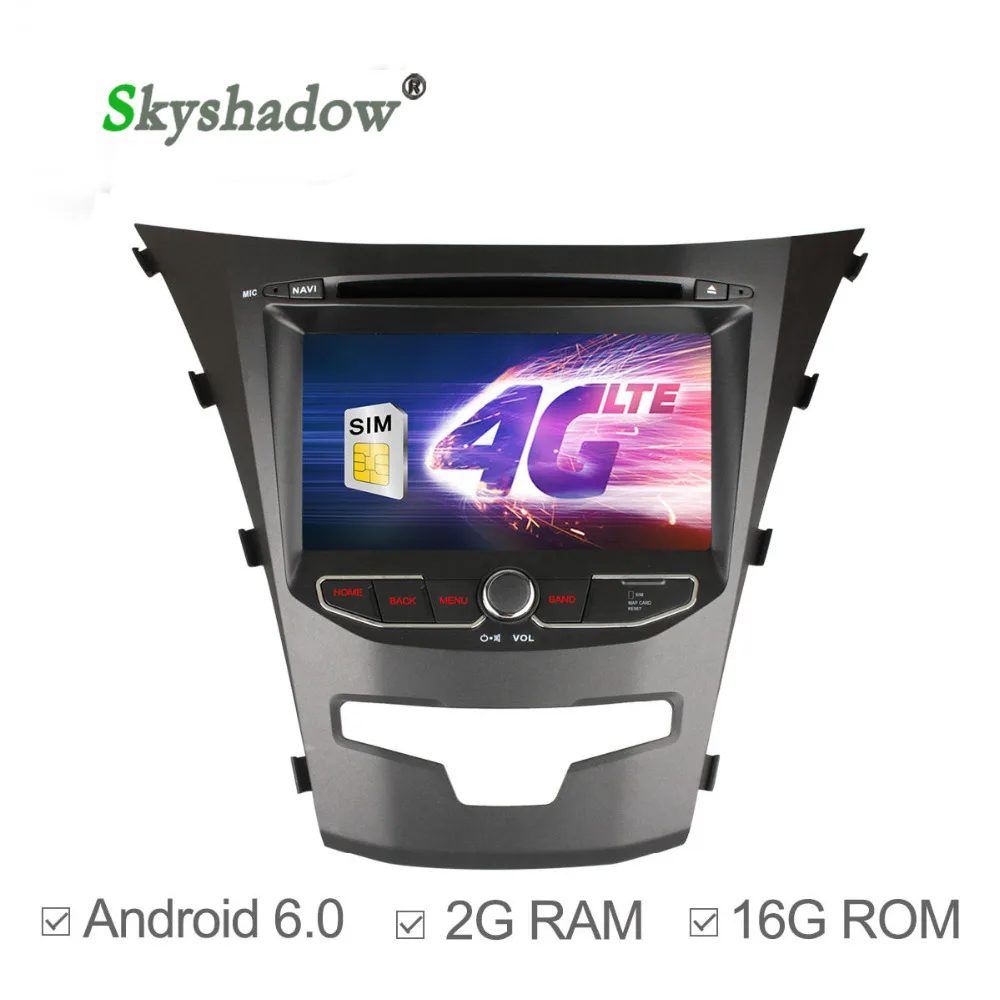 Ownice c500 1024*600 android 6.0 Dvd-плеер Автомобиля Радио GPS блютуз wifi для ssangyong actyon korando 2014
