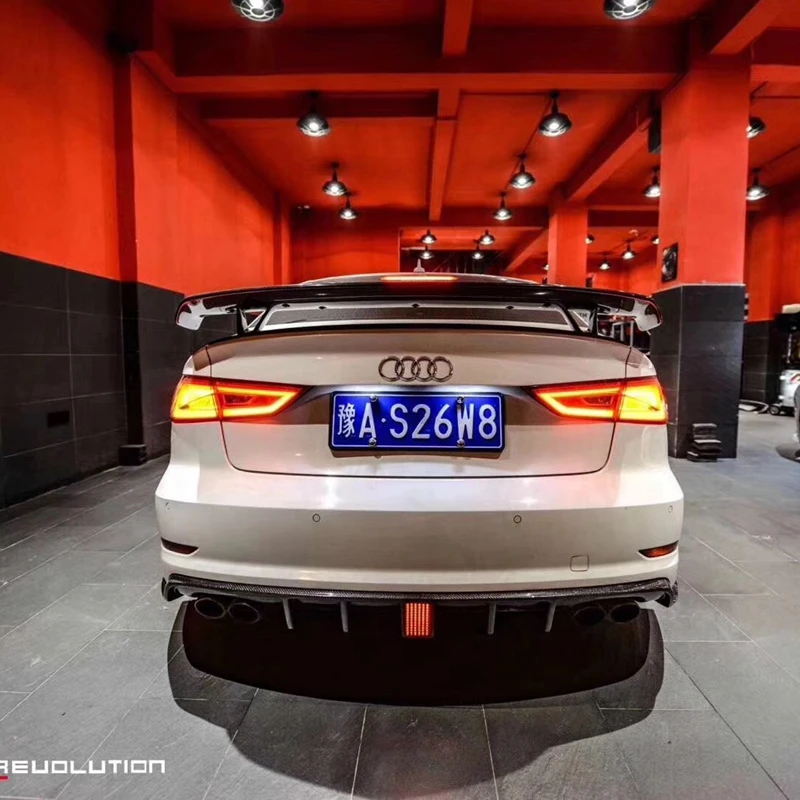 Универсальный стильный задний спойлер из углеродного волокна для Audi A3 S3 A4 A5 A6 A7