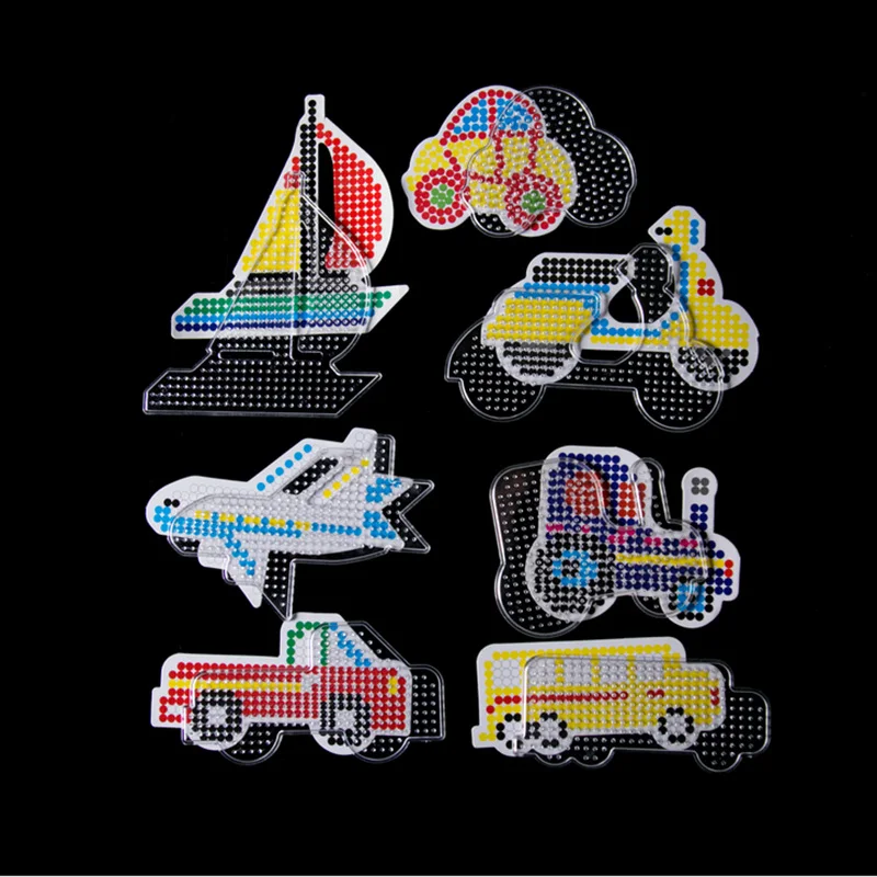 Шаблоны для пазлов с цветной бумагой 5 мм Hama Perler Beads сделай сам детский