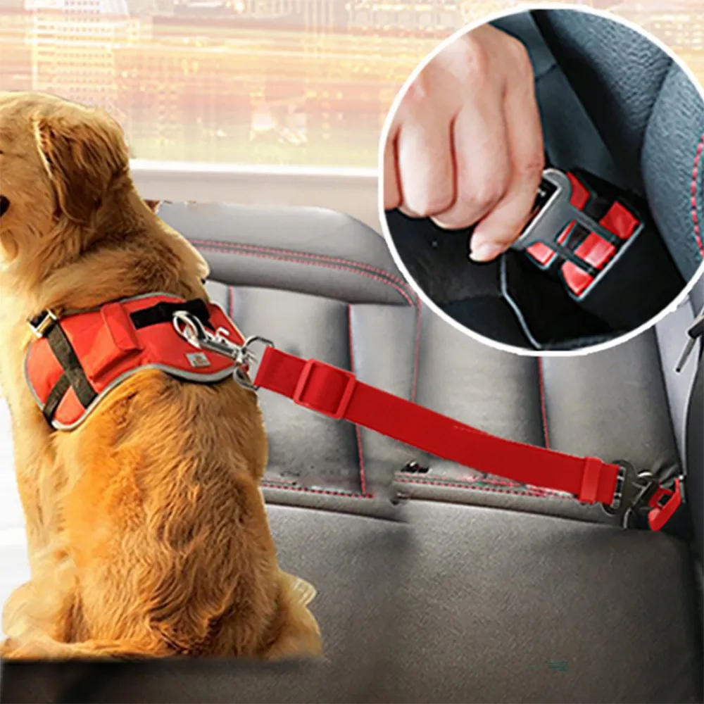 

Adjustable Dog Cat Car Safety Belt Dog Supplies Pet Vehicle Seat Belt For Dogs Travel Traction Collar Harness Dog pet product