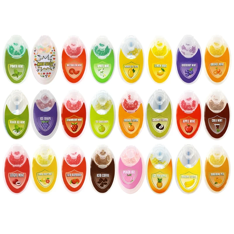 

100pcs Mix Fruit Flavor Menthol Capsule Mint Beads Explosion Pops Cigarette Ball