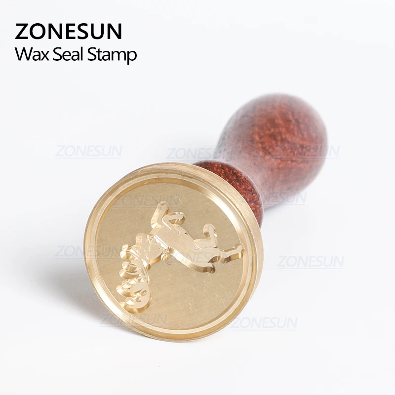 ZONESUN печать тотемного значка с деревянной ручкой для подарочной упаковки