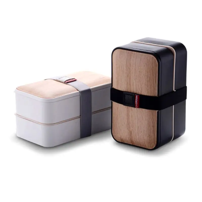 2 слоя Термальность утепленная Коробки для обедов Bento печь контейнер еды пикника |