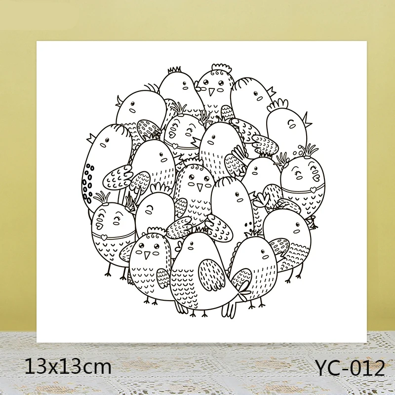 

ZhuoAng Cute hen Transparent seal / sealed DIY scrapbook / album decoration card / seamless seal