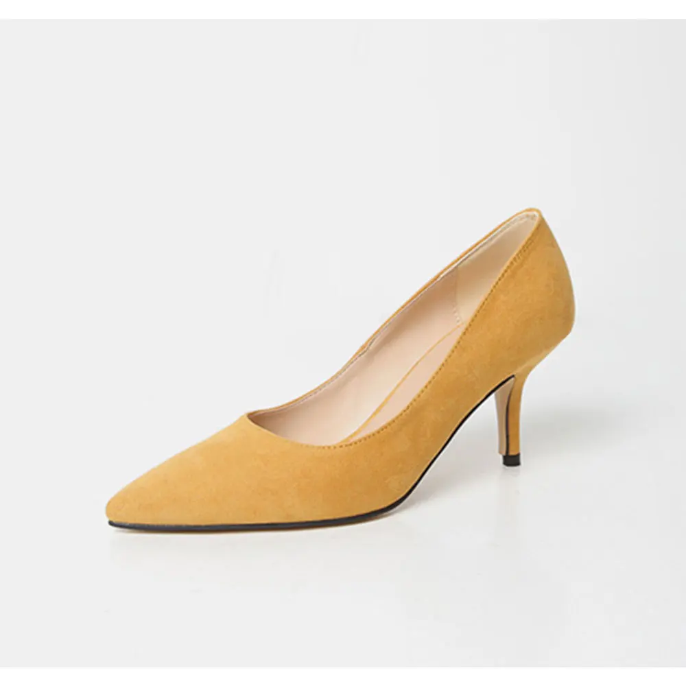 

Dress shoes Fine high heels Sexy Pointed Women's singles shoes velvet women pumps wedding shoes