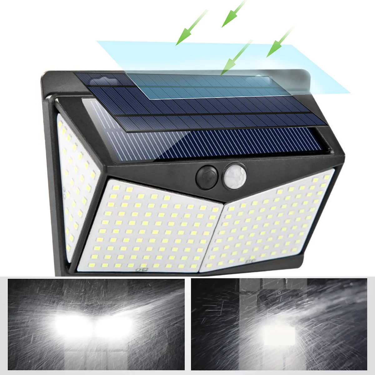 

208 светодиодный солнечный светильник Открытый движения PIR Сенсор настенный светодиодный светильник Водонепроницаемый солнечной энергии с...