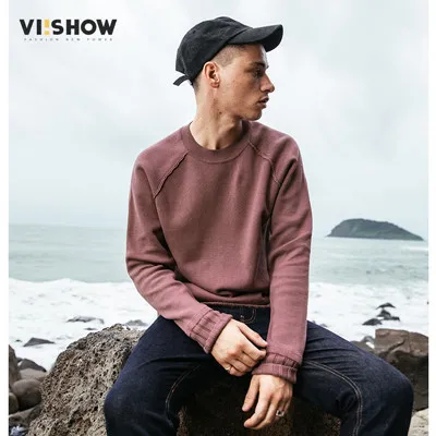 VIISHOW мужской свитер, пуловер, брендовая одежда, качественный мужской белый свитер на осень и весну, Рождественский свитер, ZC1753173 - Цвет: purple