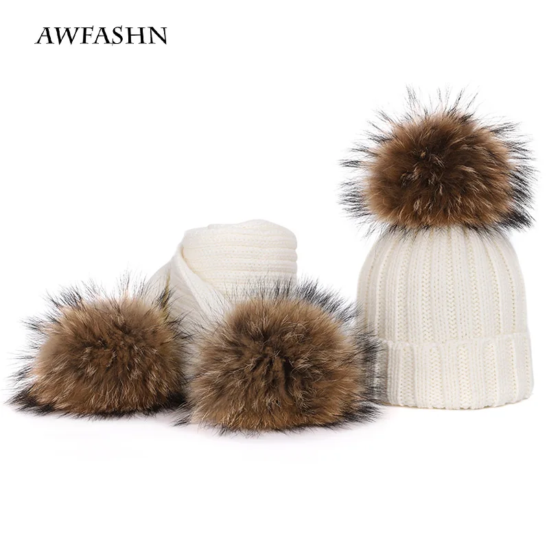 Детская зимняя детская вязаная шапочка из хлопка помпоновая шапочки крючком