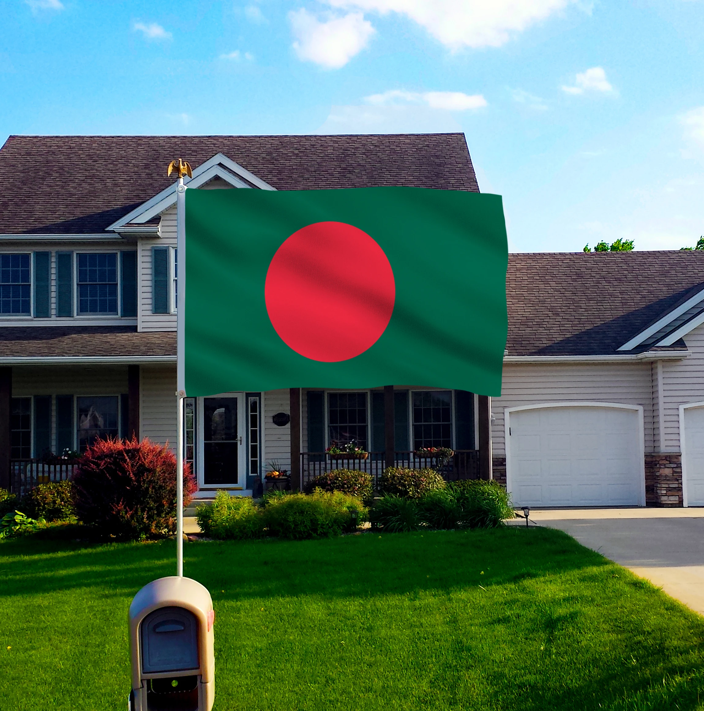 2017 Народная Республика Бангладеш флаг Бенгал полиэстер 5*3 фута 150*90 см Высокое