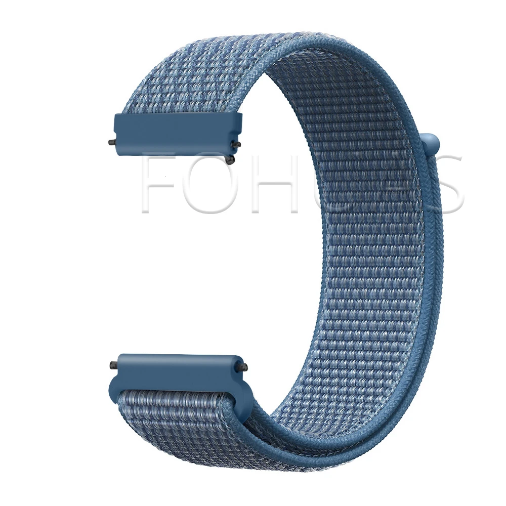 Нейлоновый ремешок 20 мм 22 мм для Xiaomi Amazfit Gtr 47 мм samsung Galaxy Watch 42 мм 46 мм Active gear S3 классический ремешок HUAWEI WATCH 2 Pro