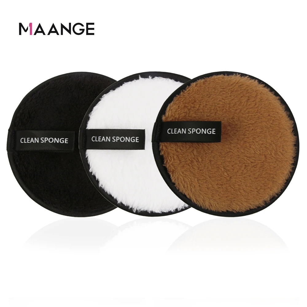 MAANGE 3 шт. волокно макияж спонж для снятия умывания лица буфами на рукавах макияжа