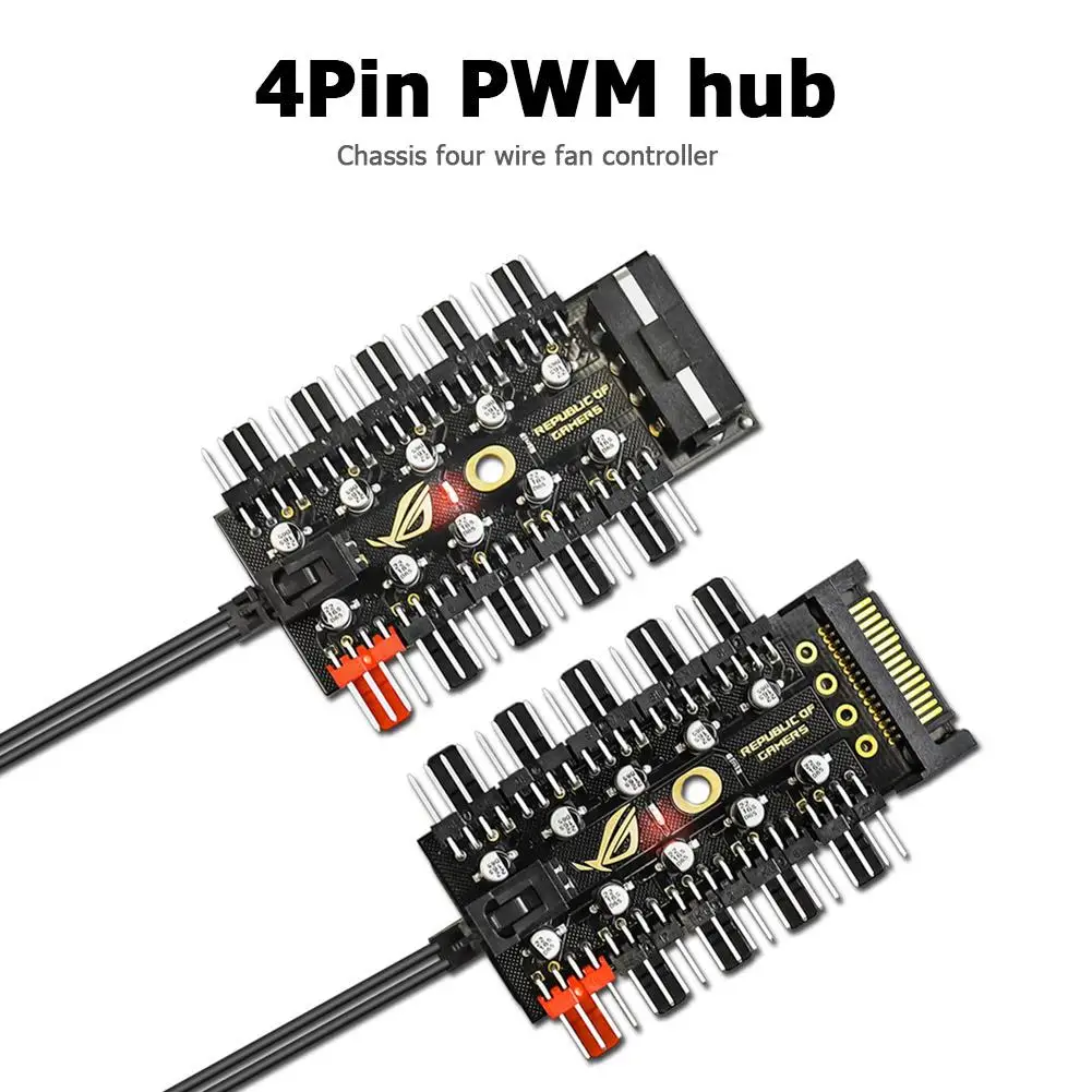 Материнская плата 1 10 4 контактный PWM вентилятор охлаждения разветвитель