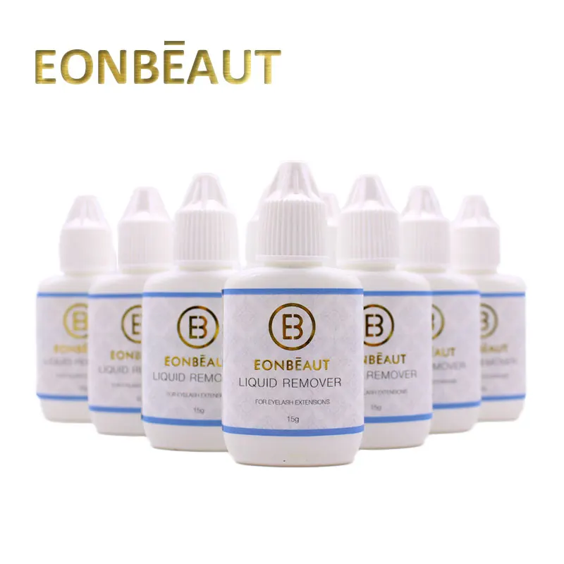 10 бутылочек средство для удаления клея ресниц EONBEAUT 15 мл крем профессиональный