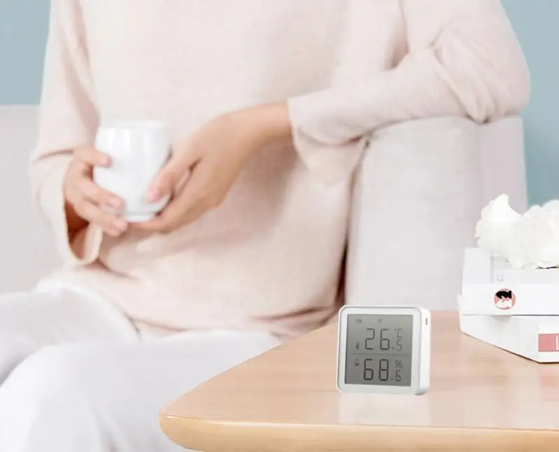Умный датчик температуры и влажности Tuya Wi-Fi/ZigBee для умного дома работает с Alexa Google