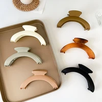arc resin grasping clip all match korean style hair clip plastic catch clip female hair accessories frosted hair claw