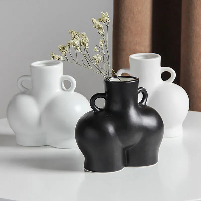 

Керамическая декоративная ваза, подарок, скандинавский человеческий тело, офисный обеденный стол, контейнер для цветов, аксессуар для гост...