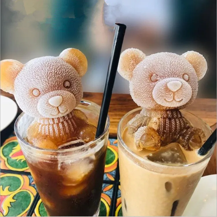 

Net celebrity three-dimensional bear mold creative ice mold teddy bear cake mousse silicone ice cube mold