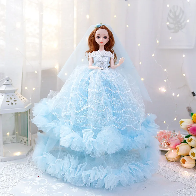 

Disney vinyl 45 cm wedding dress Barbie set doll girl gift doll children's toy Ming Run Barbie