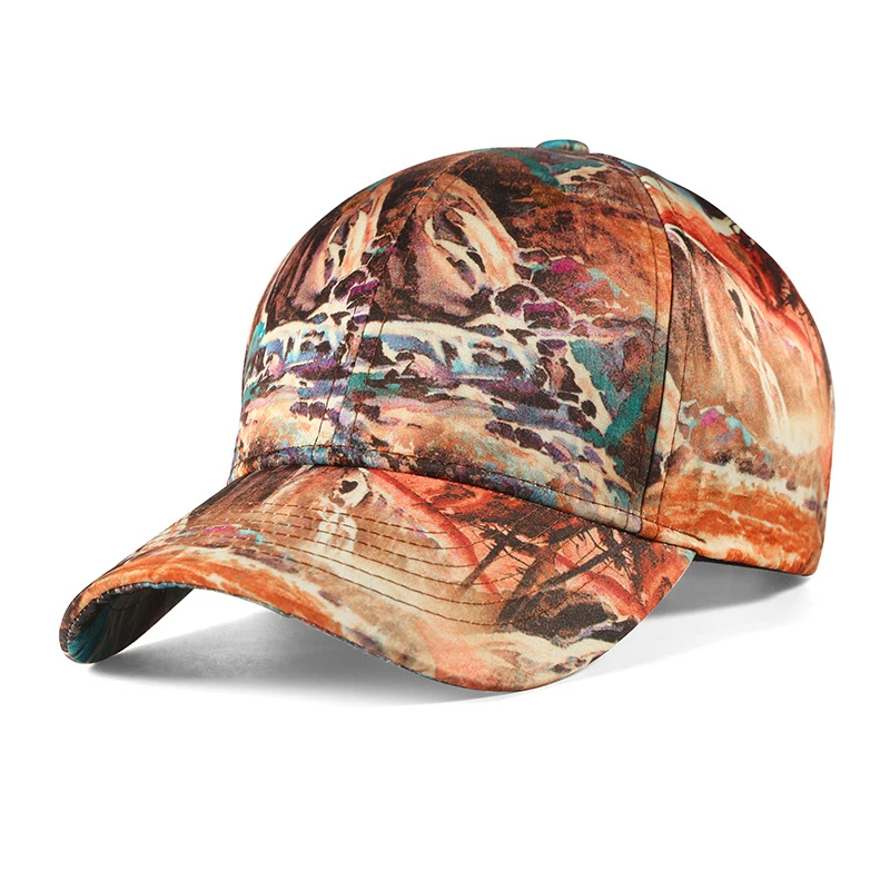 

Baseball Cap Men Women Snapback Dad Hat Curved Bill Brown Adjustable 3D Print Sports Outdoor Summer Accessory