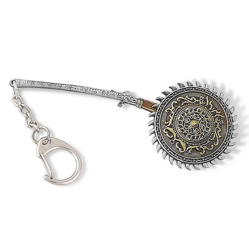 

Game Peripheral BLOODBORNE Keychain Blood Source Curse Hunter Rotating Cutter Retro Weapon Pendant Men's Jewelry