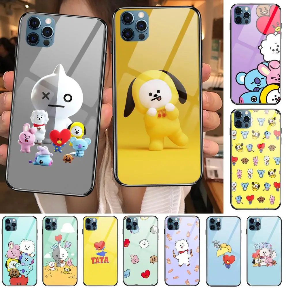 

Kuk tata chimmy cute cartoon Anime Phone Case cover For iphone 12 Pro Max 11 8 7 6 S XR PLUS X XS SE 2020 mini black cell shel