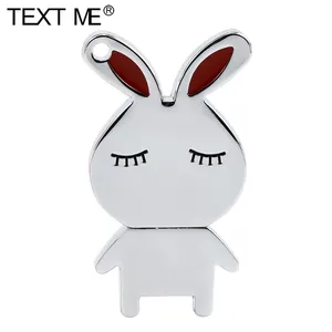 USB флеш-накопитель TEXT ME cute rabbit metal model usb2.0 4 ГБ 8 ГБ 16 ГБ 32 ГБ 64 ГБ