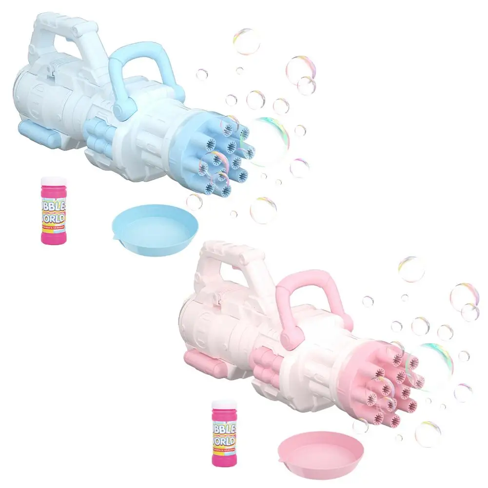 

New Bubble Machine For Kids Electric Bubble Gun Machine 12-hole Automatic Bubble Maker Summer Soap Water Bubble Toy