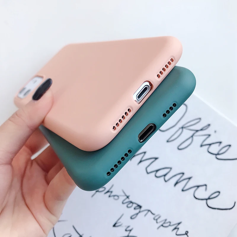 Роскошный ТПУ цветной чехол для телефона для iPhone 11 Pro 8 Plus 7 6 6S X XS Max XR противоударный матовый Мягкий силиконовый чехол-накладка