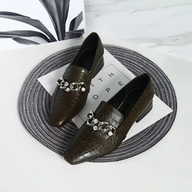 MLJUESE/женские туфли лодочки Сезон осень весна Женская обувь из коровьей кожи в