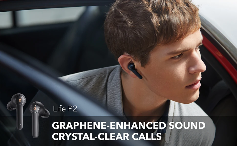 Anker Soundcore Life P2 TWS True Wireless Earphones with 4 Microphones, CVC 8.0 Noise Reduction, 40H Playtime, IPX7 Waterproof