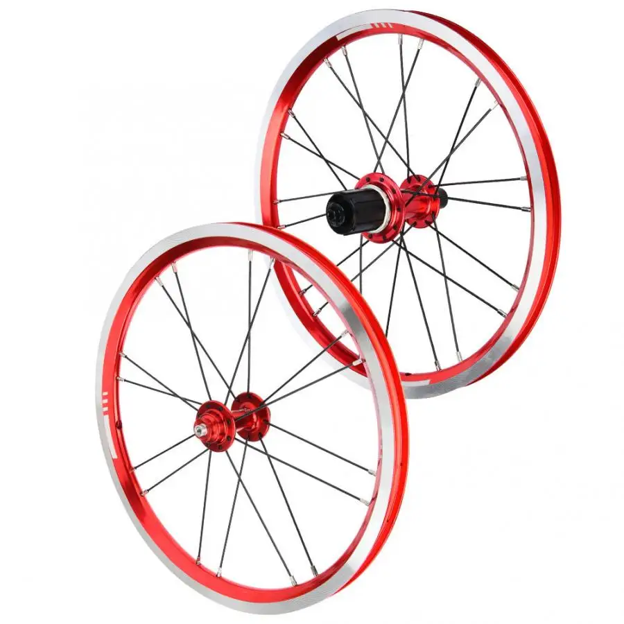 16 дюймов Алюминий сплав ободного тормоза колеса колесная велосипед передние и