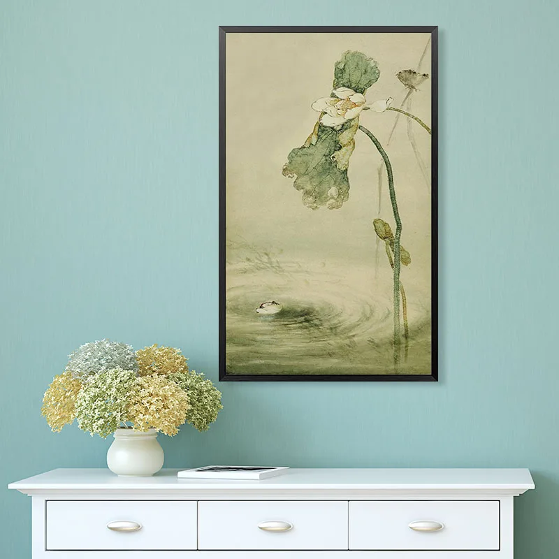 Китайский Персонаж знаменитая картина горный цветок Бамбук камень птица Чернила