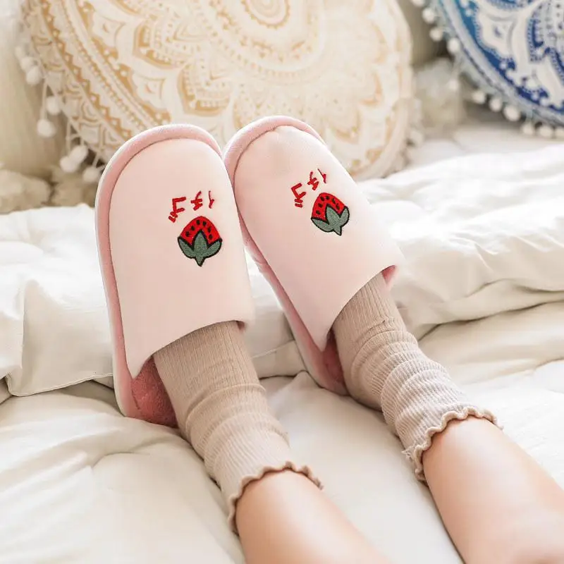 Детские зимние тапочки хлопковые домашние с мультяшным Кроликом детские