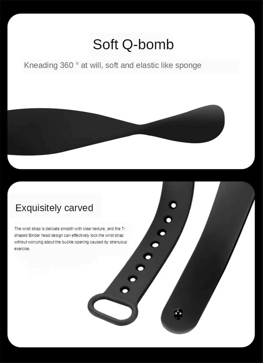 

Silicone Bracelet for Xiaomi Mi Band 5 4 3 Sport Strap watch wrist strap For xiaomi mi band 4 5 nfc Wrist strap Color Waterproof