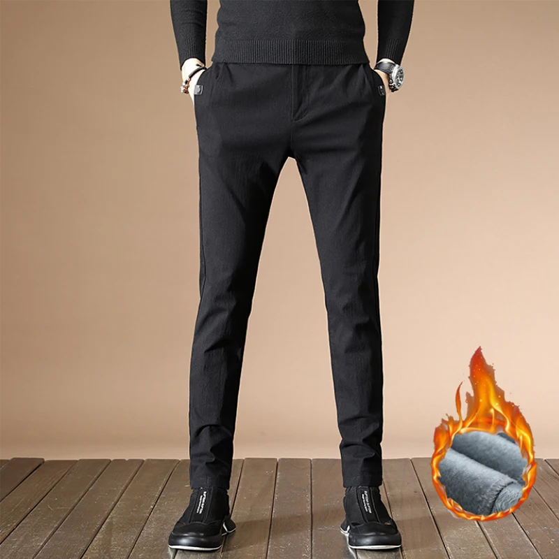 Бизнес однотонные брюки кэжуал цвет черный серый синий три цвета стрейч ноги