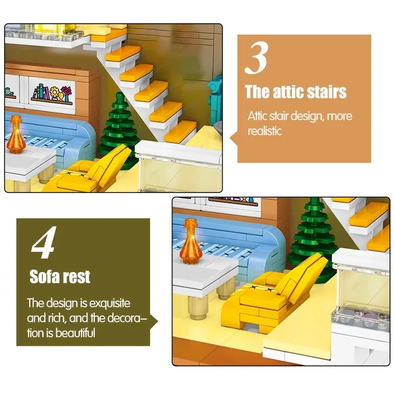 

Creative Nordic House Model City Figures DIY Building Blocks For Kids Toys Technic Creator land House Children DIY Bricks Gift