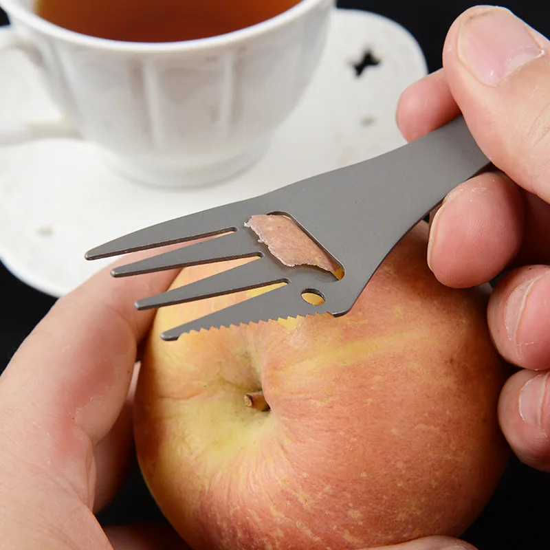 

A215 Multifunctional Fork Spoon With Bottle Opener With Planer Stainless Steel Fork Spoon Outdoor Camping Tableware